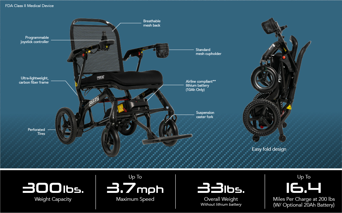 Los Angeles Folding Jazzy Carbon Power Chair